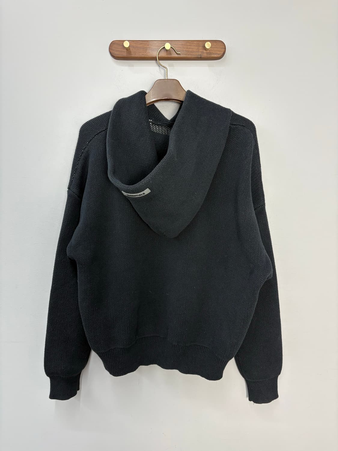 피어오브갓 에센셜 20FW 니트후드 블랙 A3482 상품이미지4