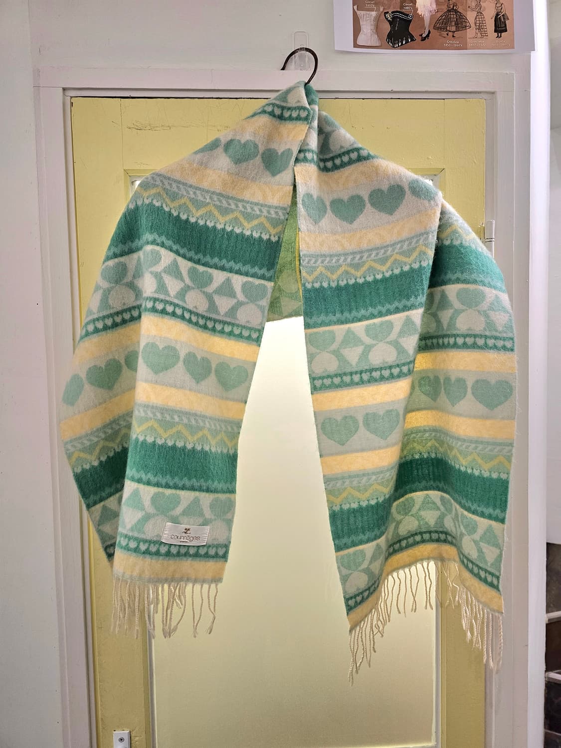 Courreges 파스텔 하트 머플러 상품이미지2