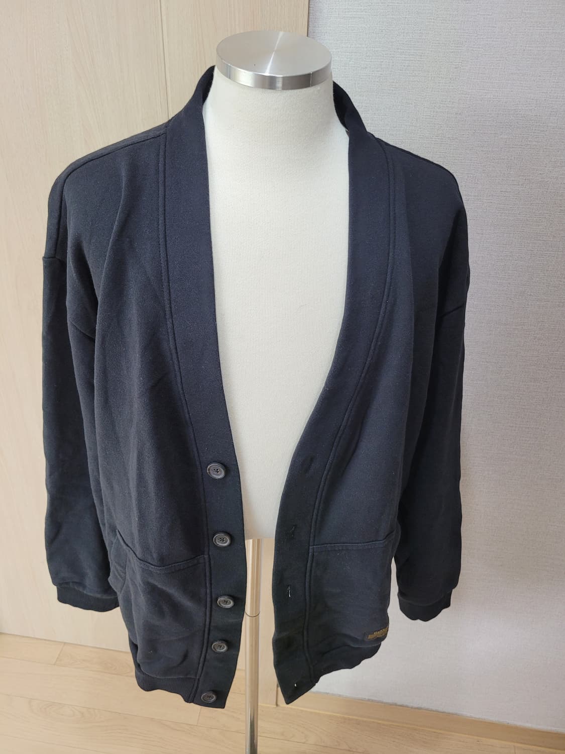 스파오 SPAO 남자 오버핏 가디건 XL 블랙 상품이미지7