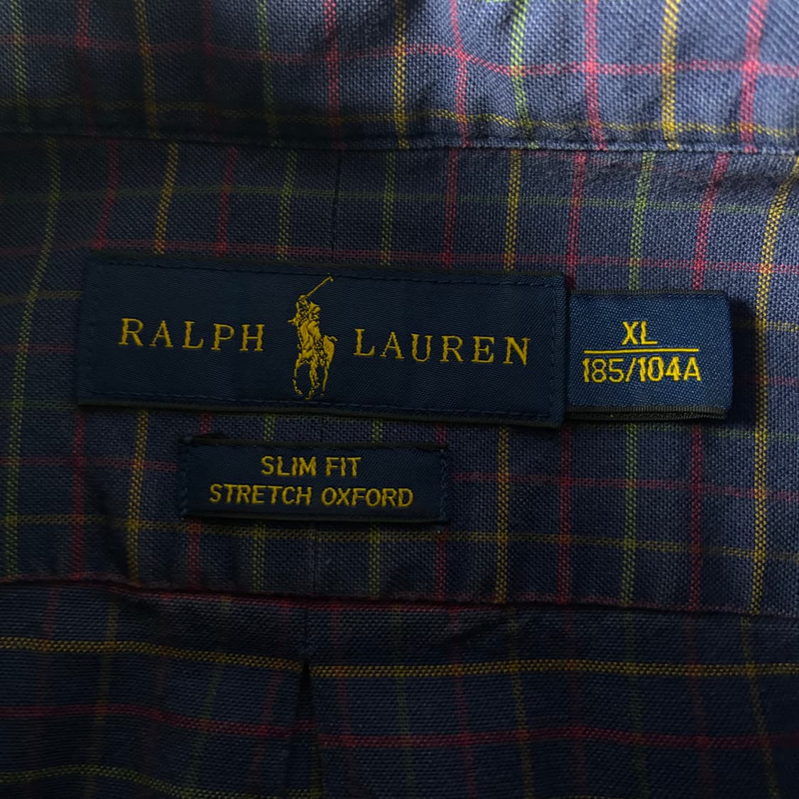 Polo  폴로 랄프로렌 자수 코튼 네이비 체크 셔츠  상품이미지4