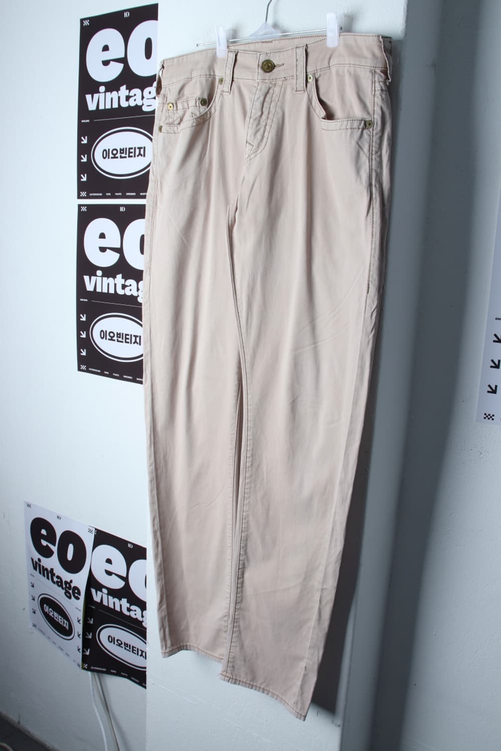 (M-XL) 트루릴리젼 면바지 팬츠 슬림핏 스티치 Y2K-P10195 상품이미지1