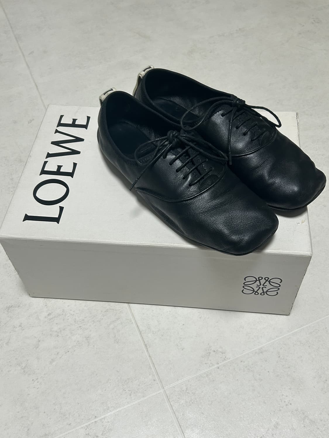 로에베 블랙 레더 더비슈즈 37(240) 상품이미지2