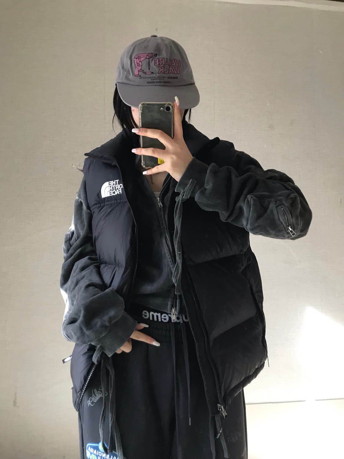 노페 700 눕시 블랙 조끼패딩 상품이미지2