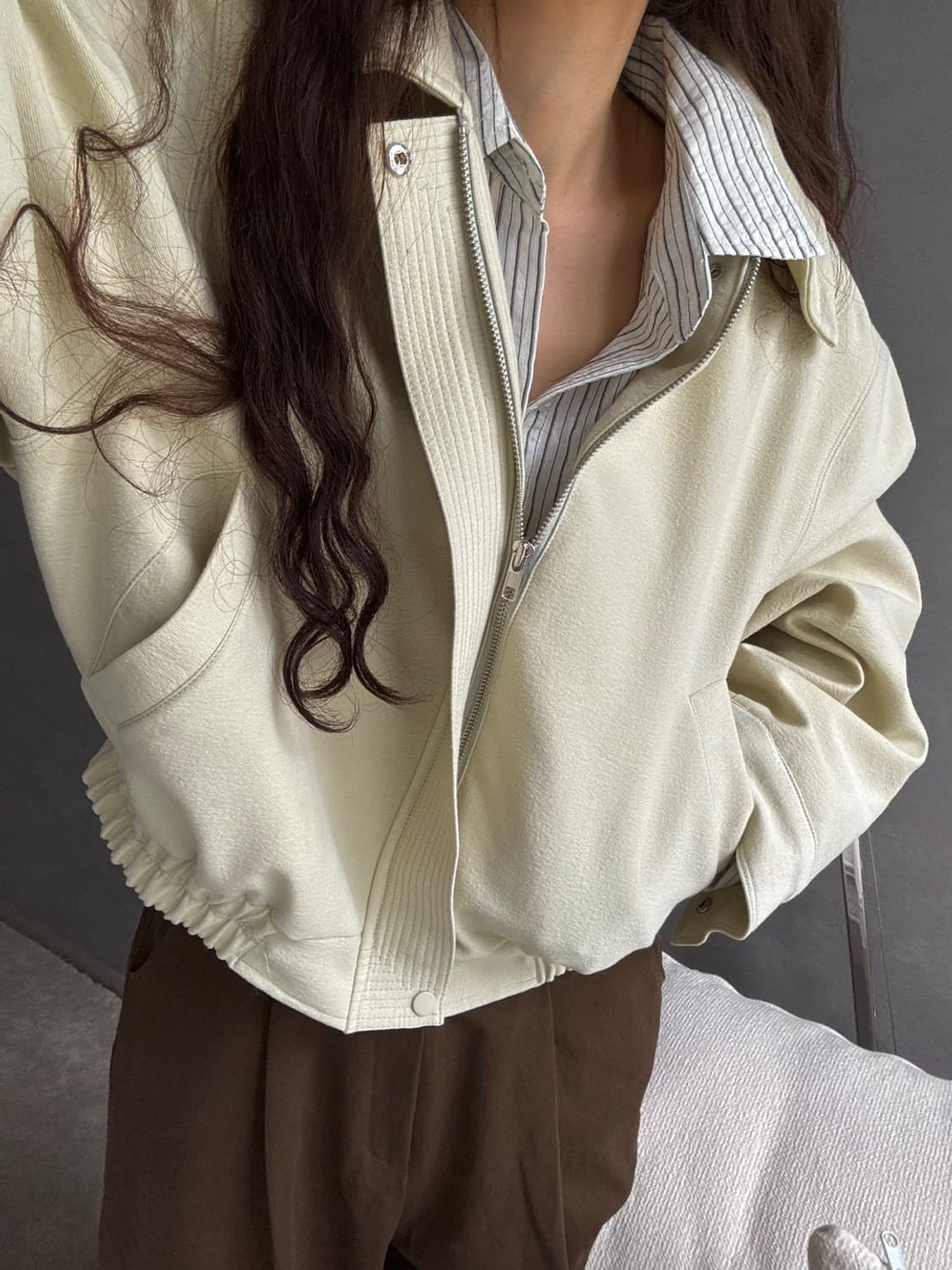 비애브 블루종(베이지) 상품이미지3