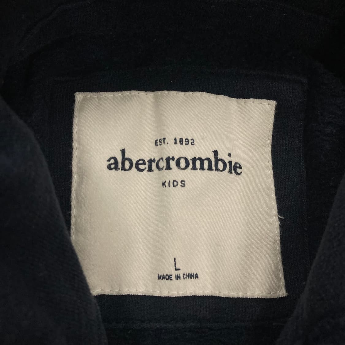 아베크롬비 네이비 컬러 아치 로고 후드집업 상품이미지3