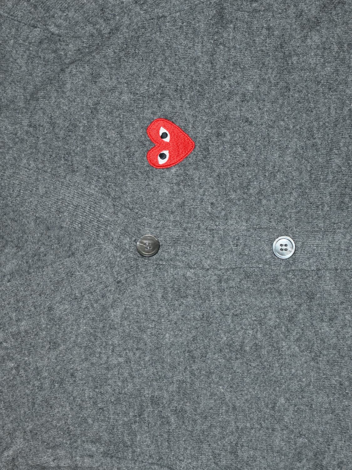 [정품]꼼데가르송 그레이 가디건 레드 와펜 상품이미지2