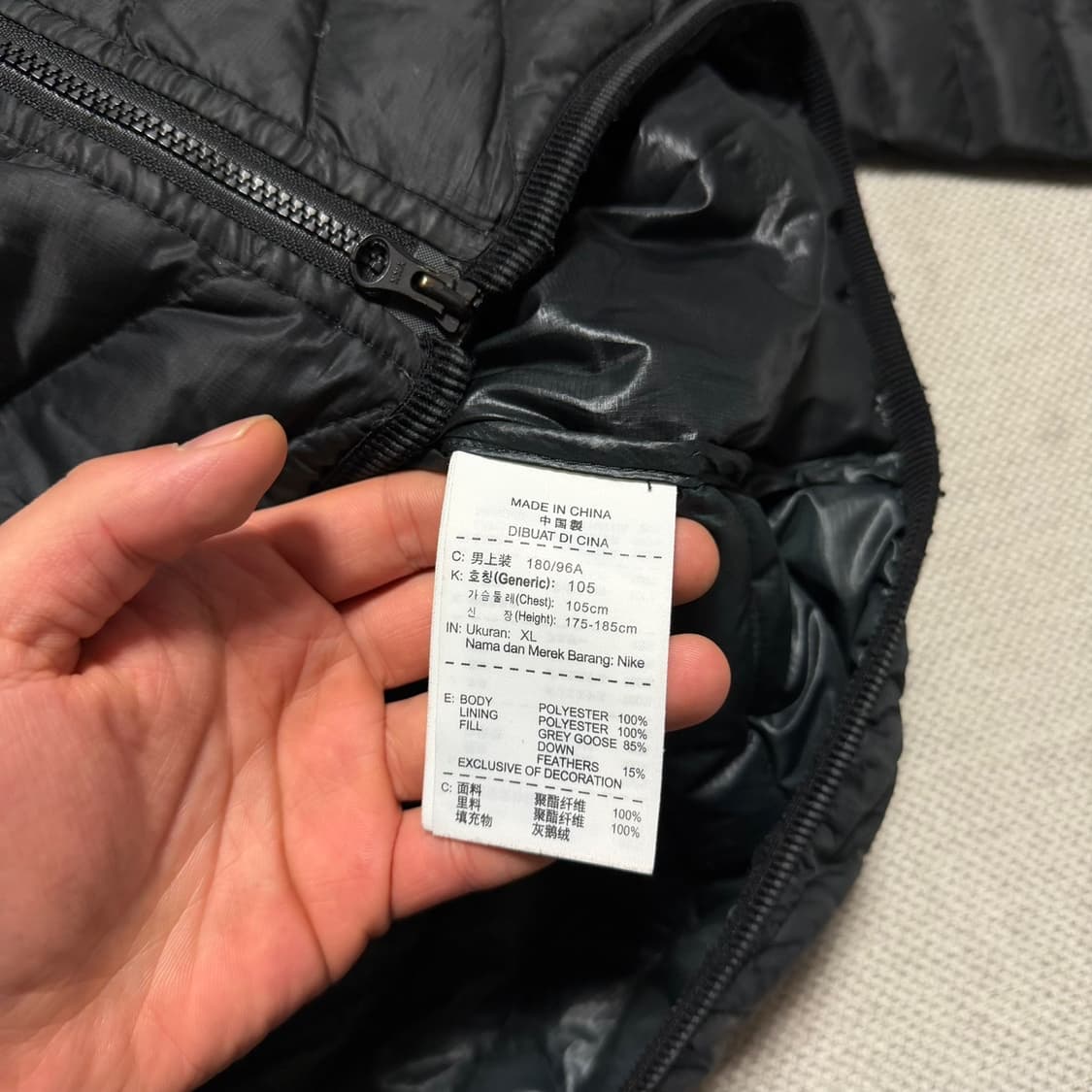 나이키 스몰로고 경량 패딩 자켓 상품이미지4