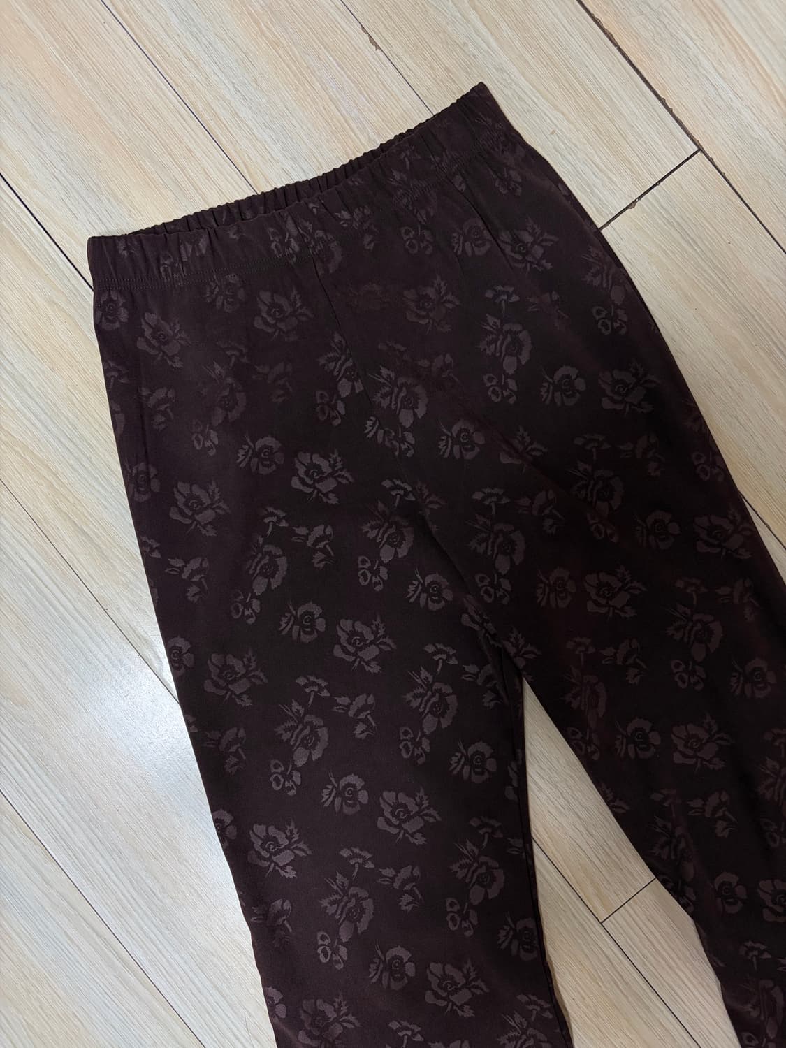 에이블리) 자가드 빈티지 부츠컷 롱 밴딩팬츠 상품이미지5