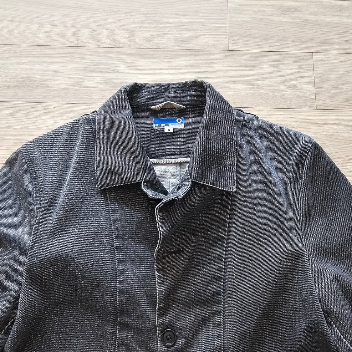 여성 S~M ) 유나이티드 애로우즈 블랙 데님 자켓 간절기 일본제작 상품이미지4