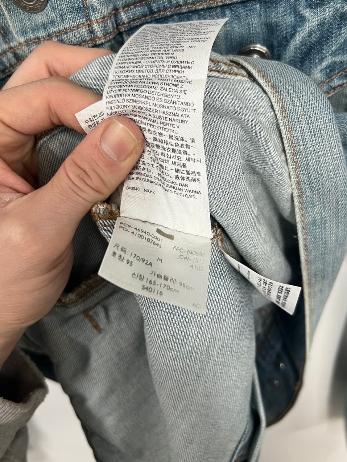 리바이스 빈티지 패치 연청 데님 트러커 청자켓 상품이미지8