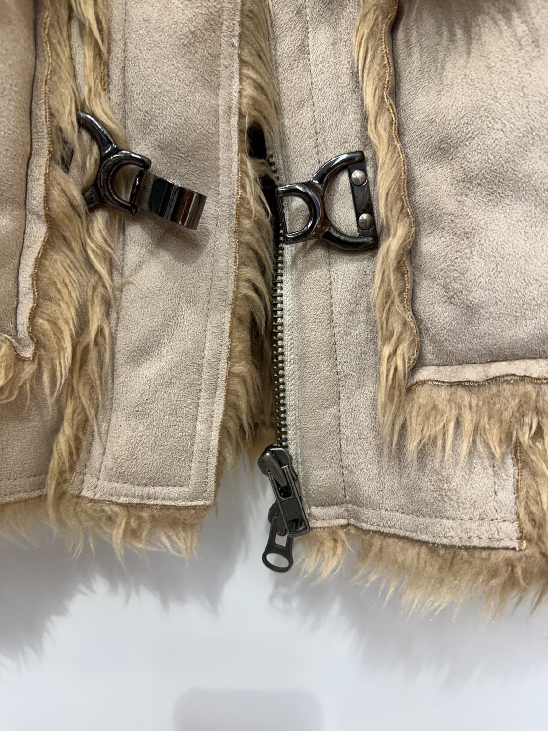 [에고이스트] 무스탕 퍼 트리밍 자켓, XS-S 상품이미지4