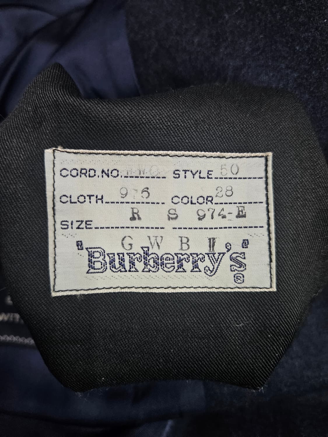 버버리스 네이비 남성 95 올드스쿨 울 하프코트  상품이미지10