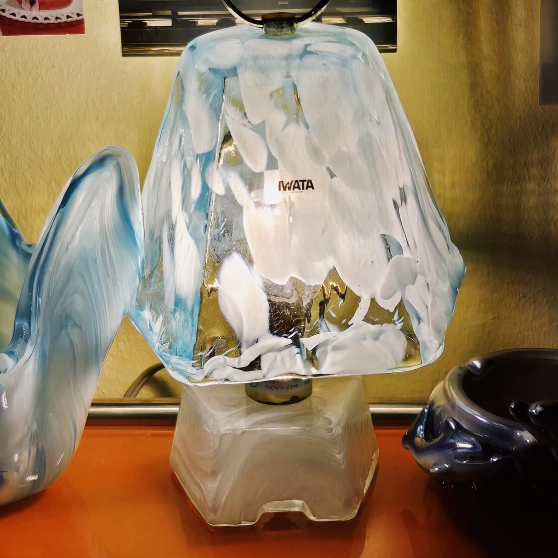 80s 이와타 핸드블로운 아이스 마블 램프 상품이미지7