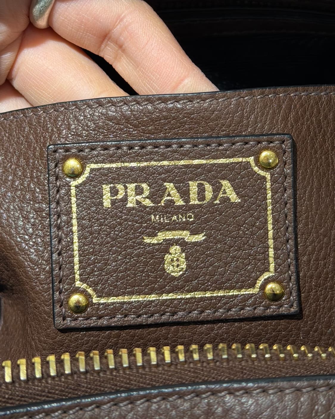 프라다 브라운 비텔로다이노 투웨이 숄더백 상품이미지8