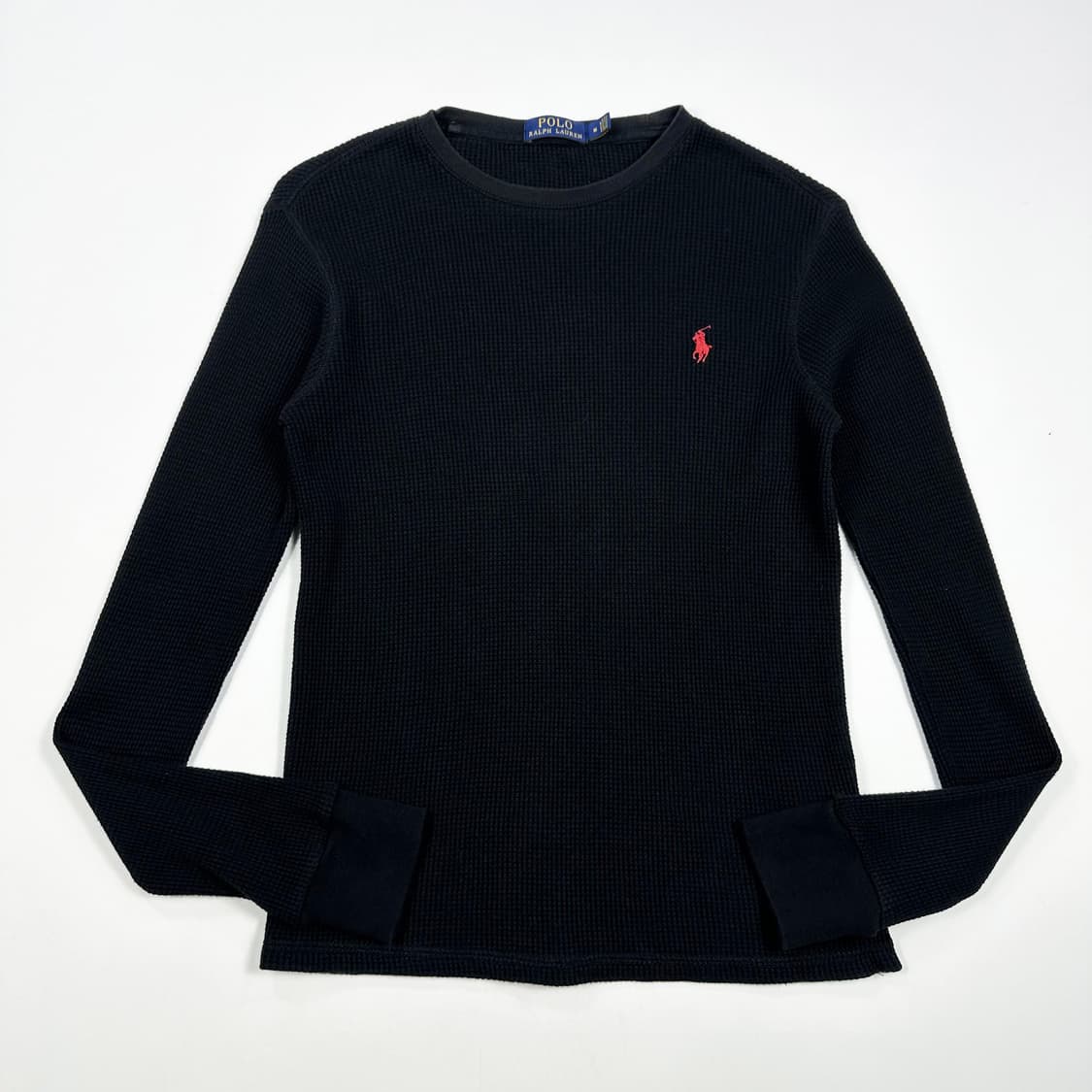 폴로 랄프로렌 여성 와플 롱슬리브 블랙 여성M 상품이미지1