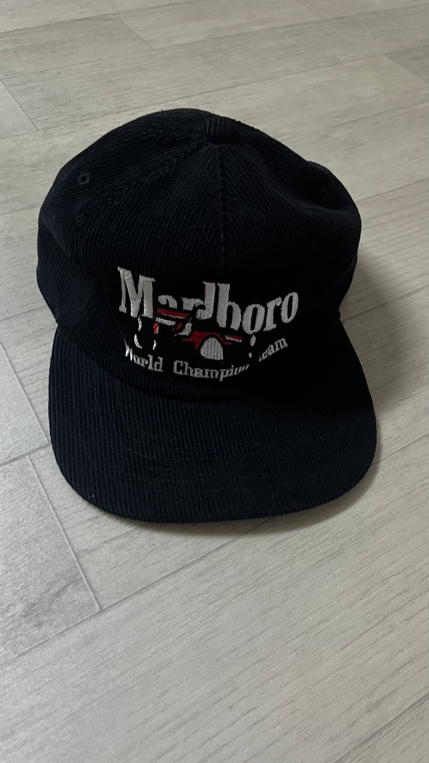 말보로(Malboro) 블랙 코듀로이 레이싱캡 상품이미지2
