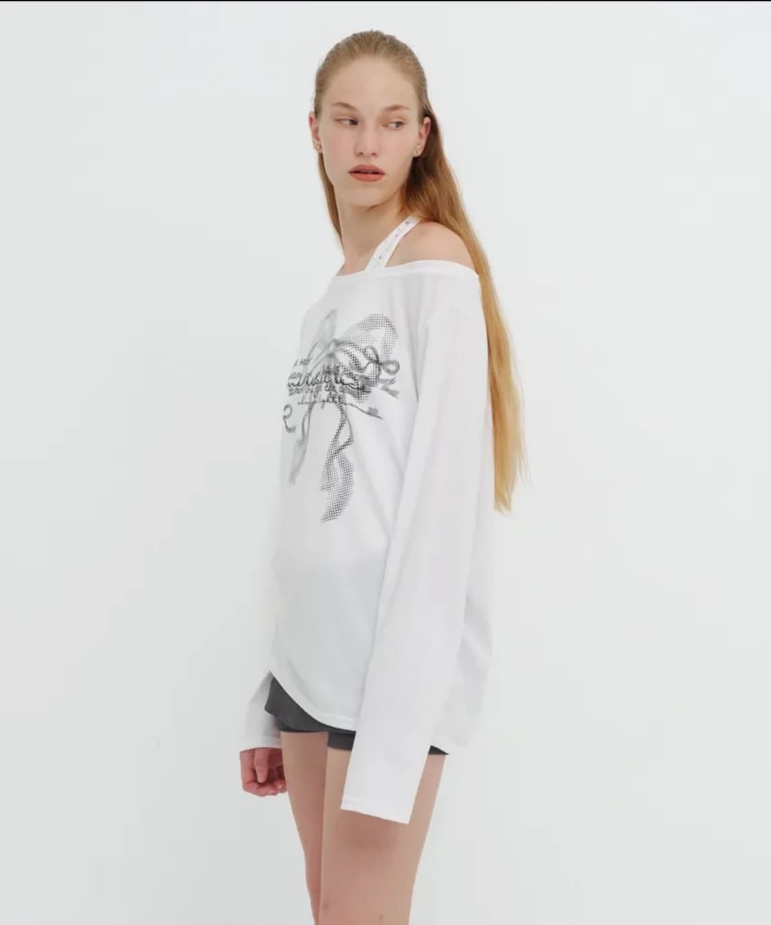 세릭 RIBBON BOAT NECK TOP / WHITE 상품이미지3