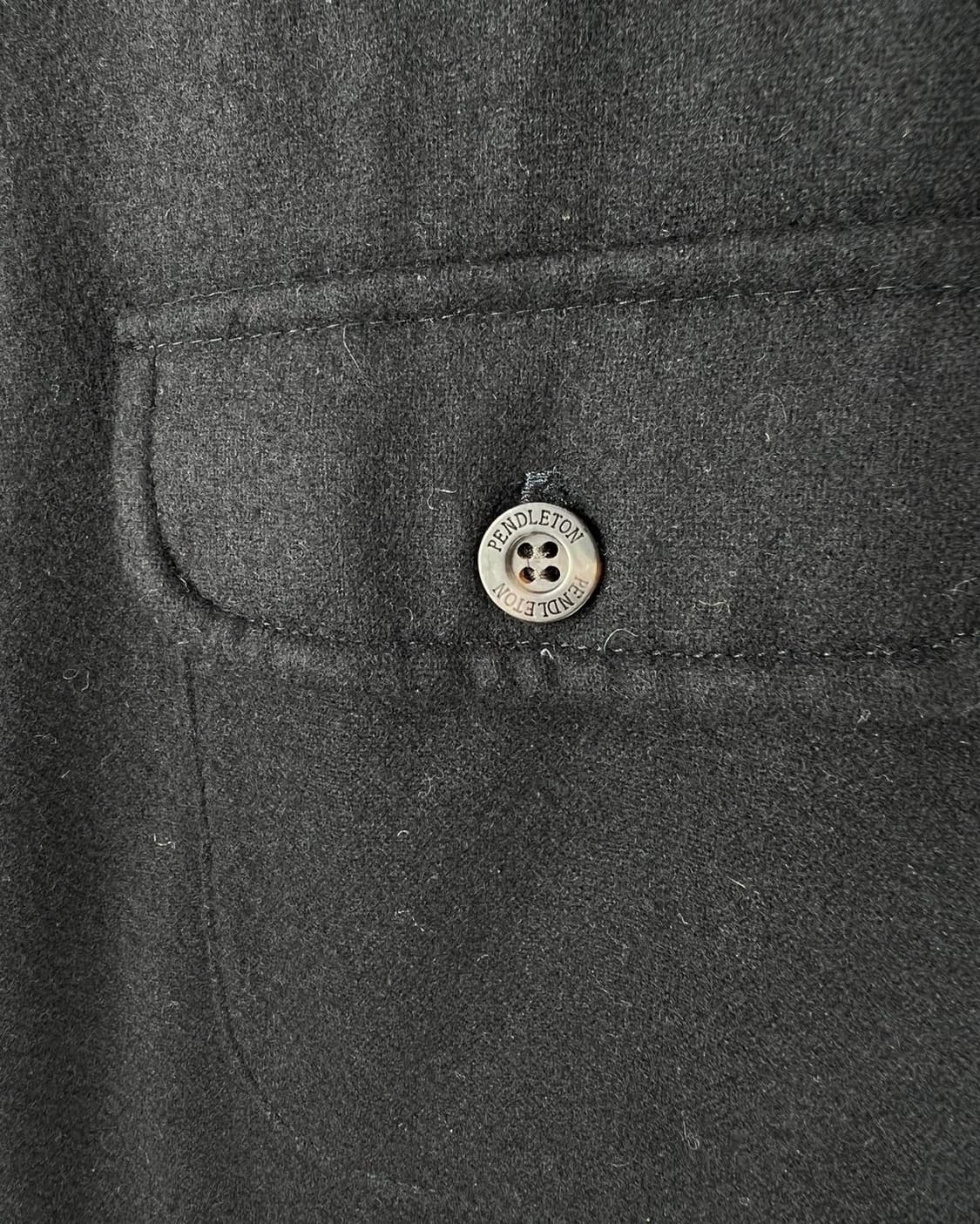 팬들턴 블랙 울 혼방 포켓 집업 자켓 상품이미지5