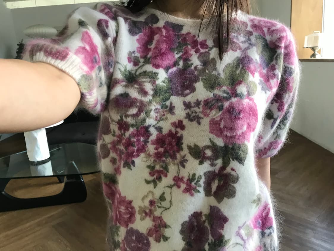 vintage flower pattern knit 상품이미지3