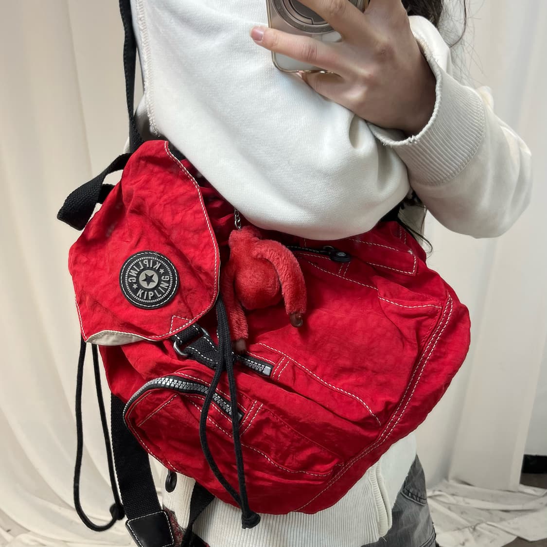 Kipling Red Backpack  상품이미지3