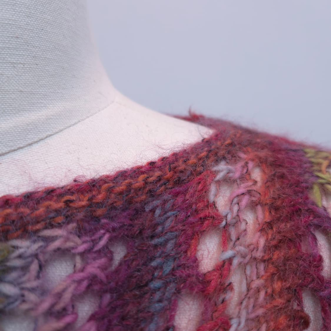 모헤어 멀티컬러 뜨개 롱니트 상품이미지5