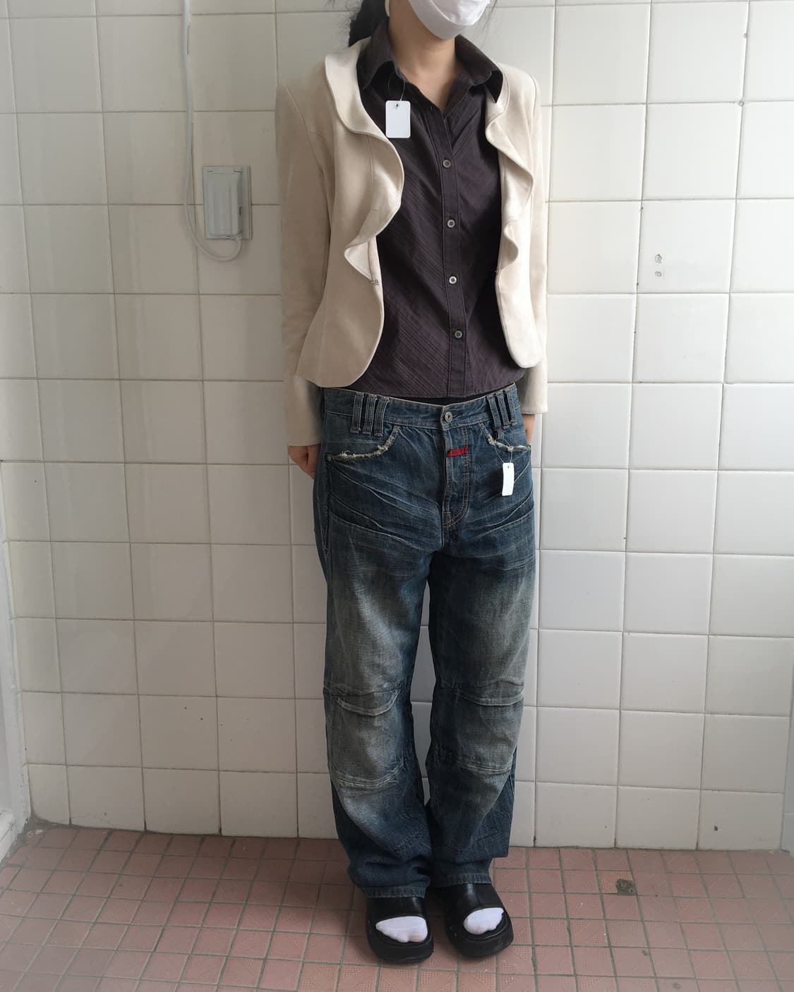 Ruffle point fake suede jacket 상품이미지5