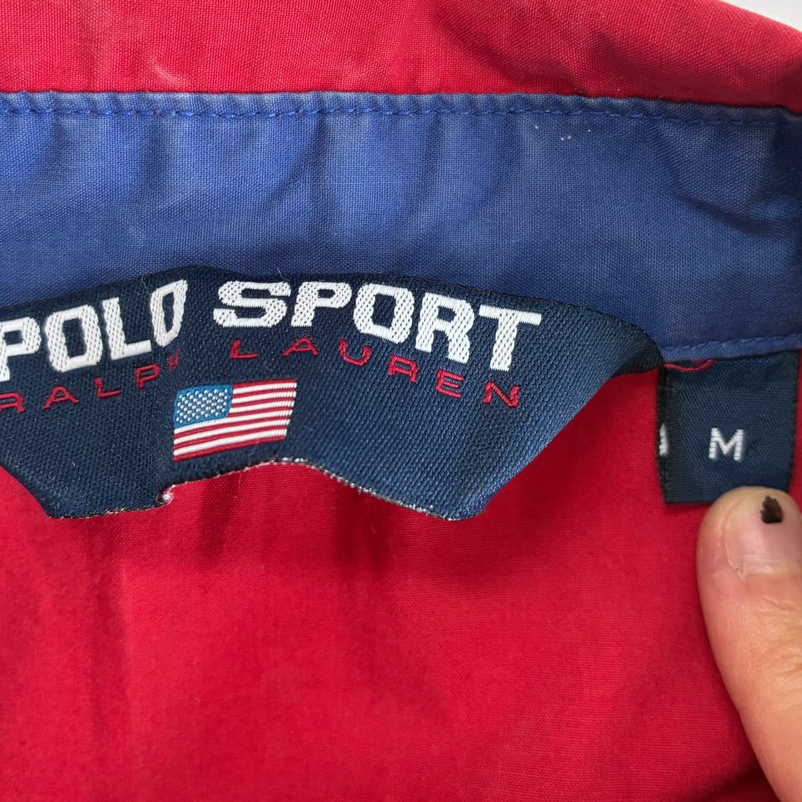 Polo  폴로 랄프로렌 90,s 자수 레드 해링턴 자켓 상품이미지5