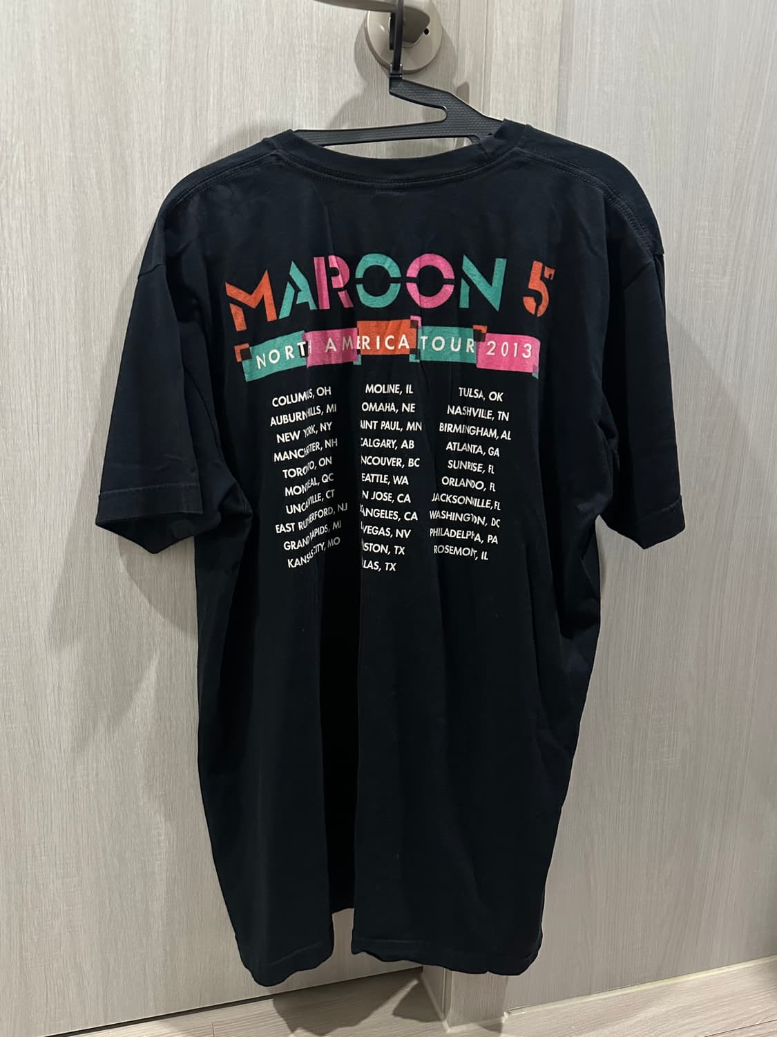 마룬파이브 2013 NORTH AMERICA TOUR 밴드 티셔츠 상품이미지2
