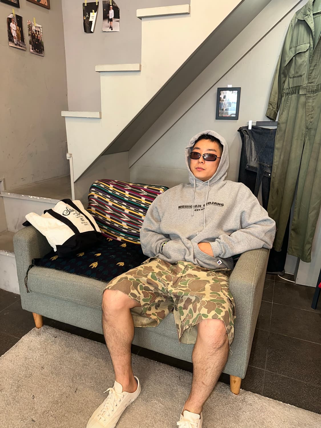 90’s Russell Athletic grey letters hood  상품이미지1
