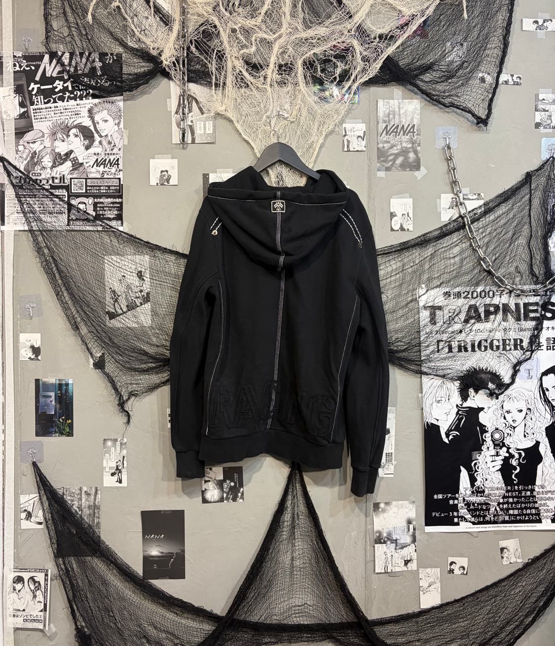EXR Y2K patch stitch hoodie zip up 상품이미지7