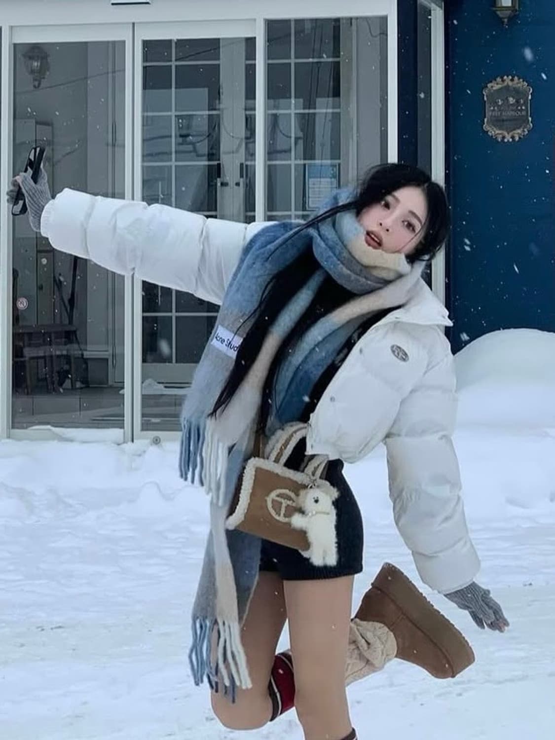 카키포인트패딩Metal Symbol Glossy Padded Jacket 상품이미지4