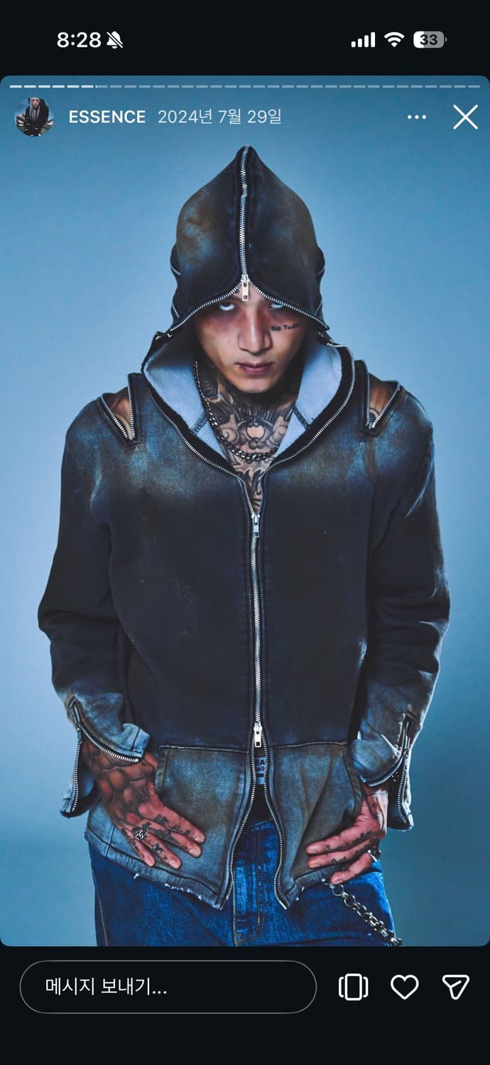 몸만와 4WAY ZIP-UP HOODIE (COTTON DENIM) 1 상품이미지2