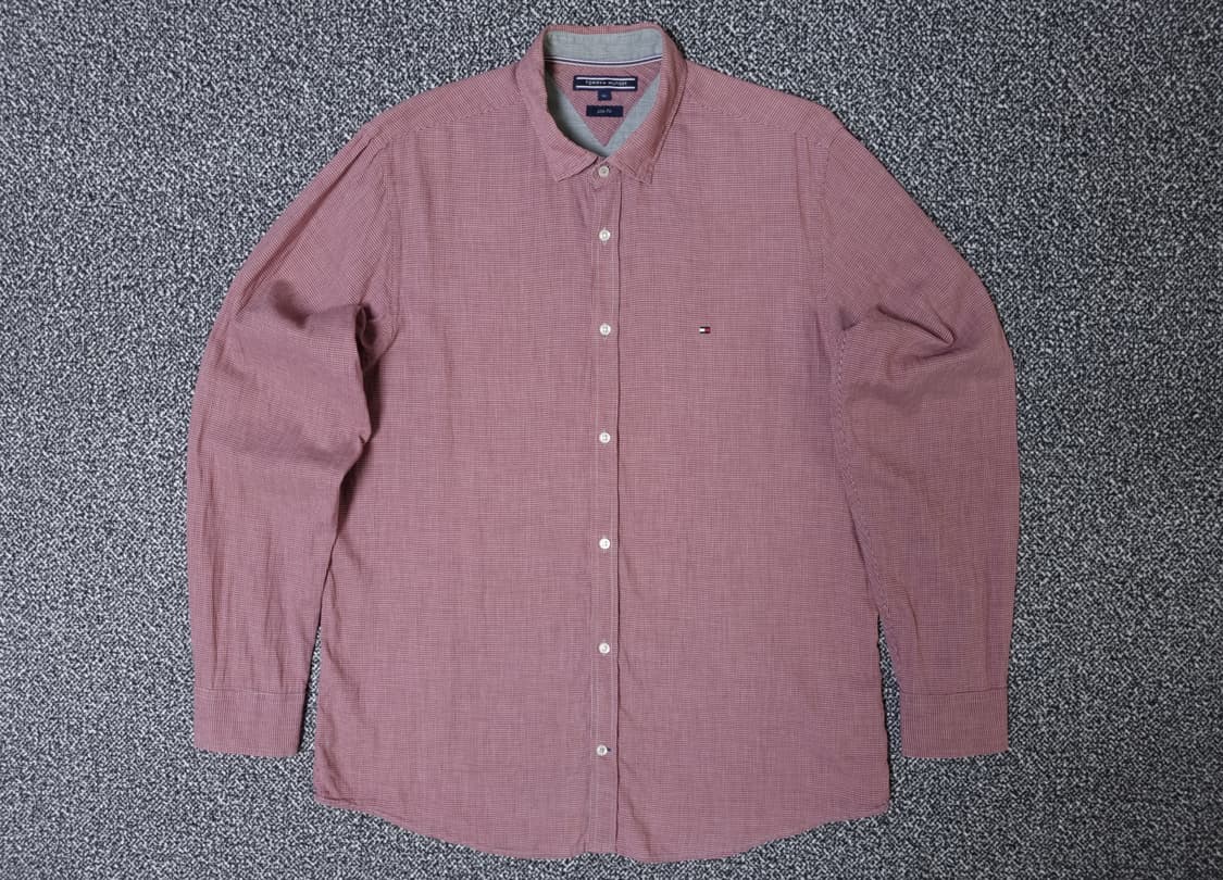 [무료배송][105]타미힐피거 남성용 체크 셔츠 남방 상품이미지1