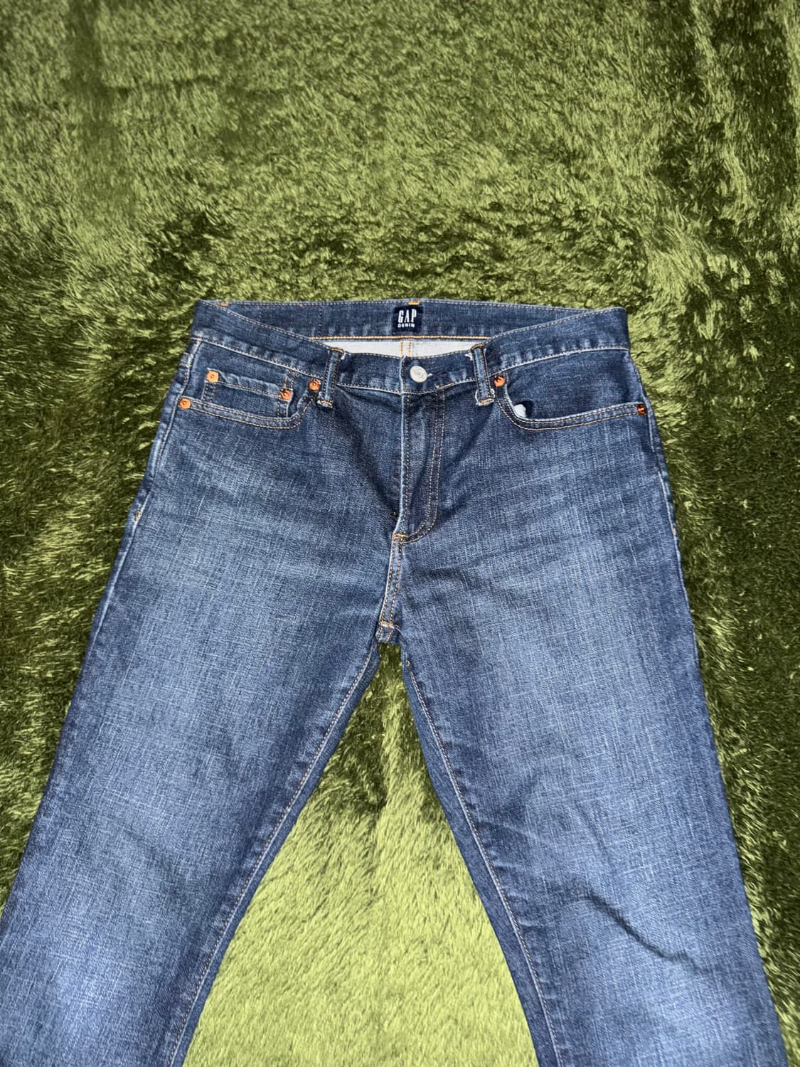 [29X30] GAP 갭 데이퍼드 빈티지 워싱 데님 팬츠 미드 인디고 상품이미지5