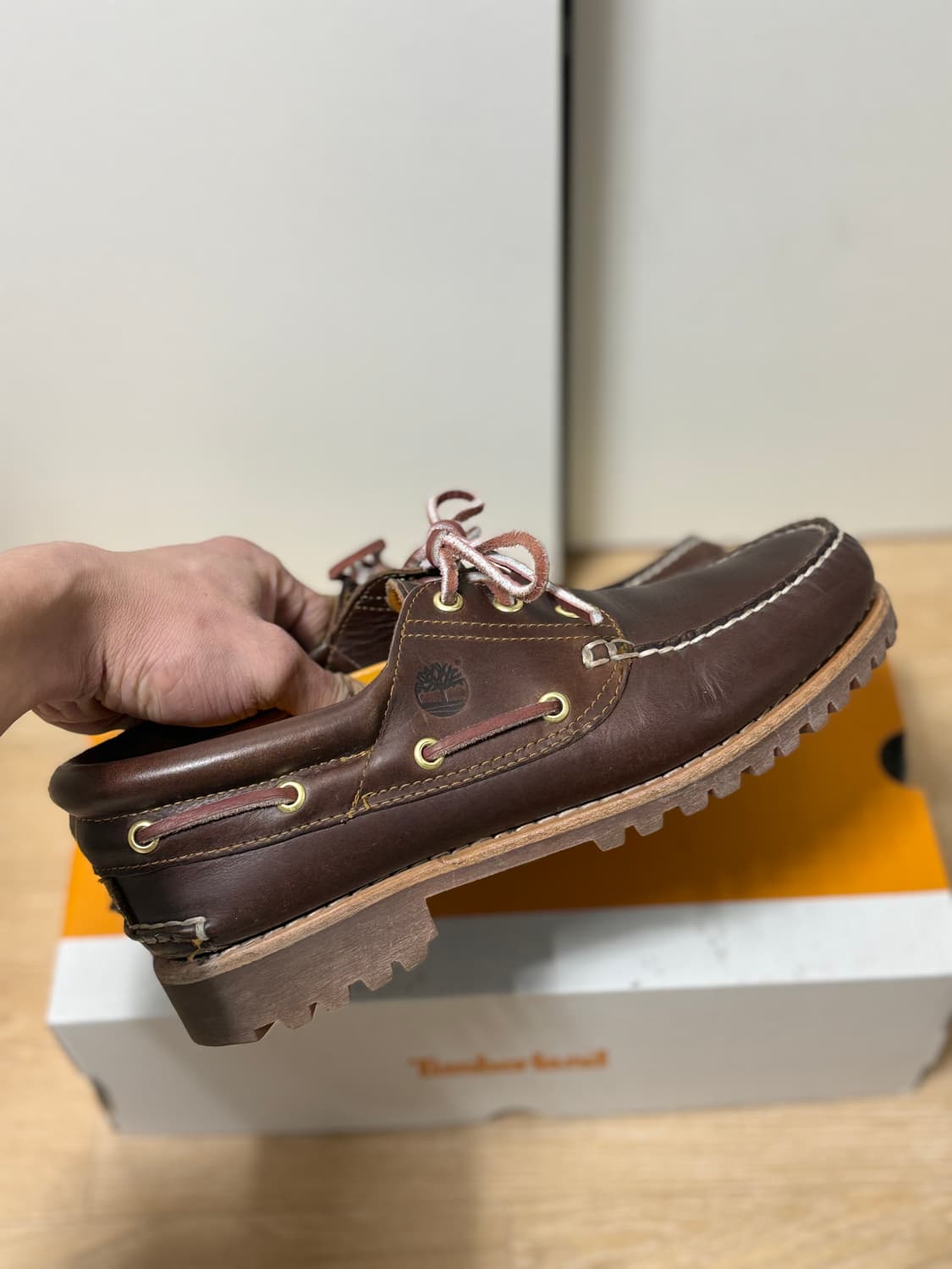 팀버랜드 보트 슈즈 브라운 3 eye boat shoes 상품이미지1