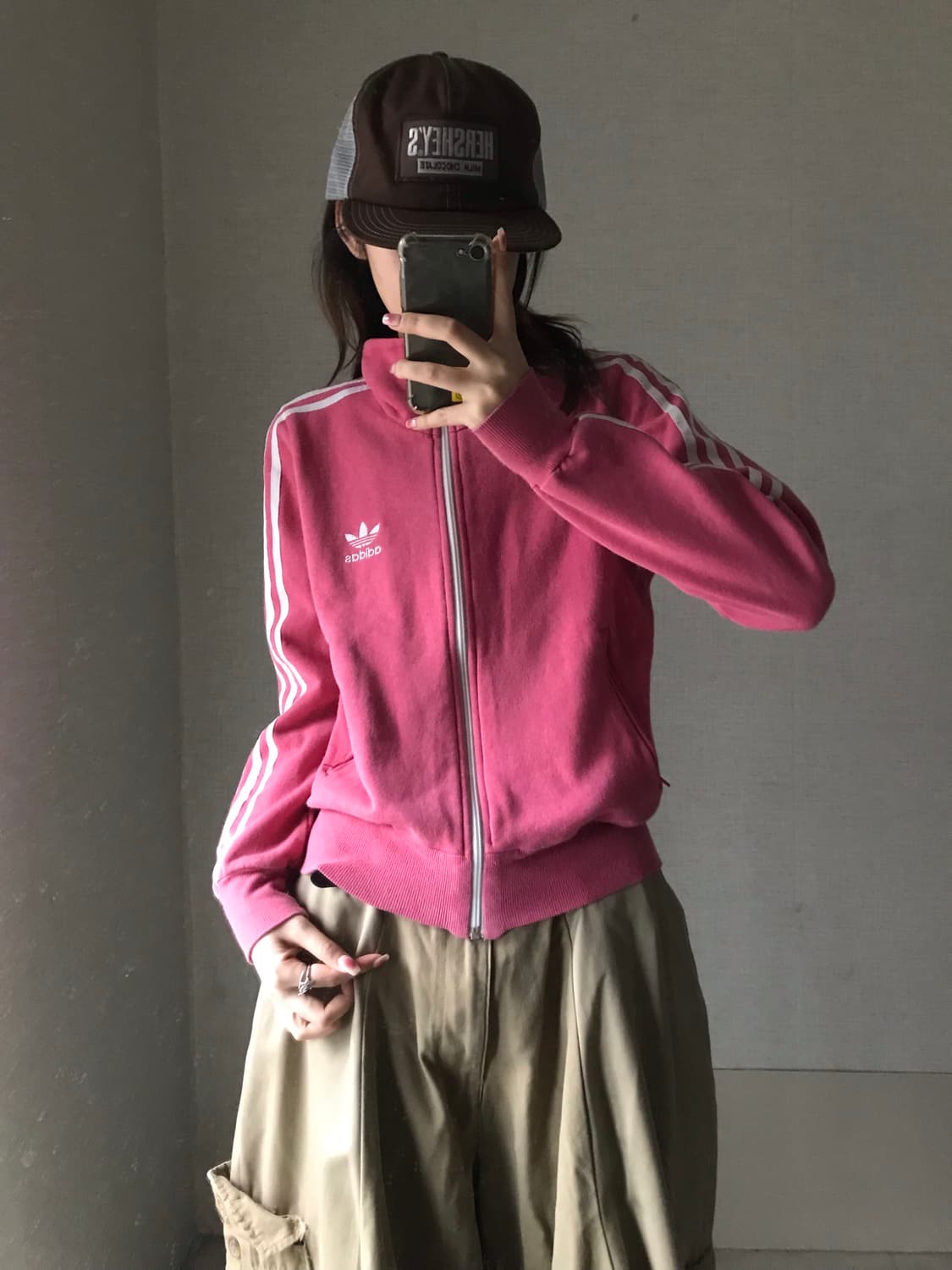 아디다스 핑크 면집업 상품이미지1