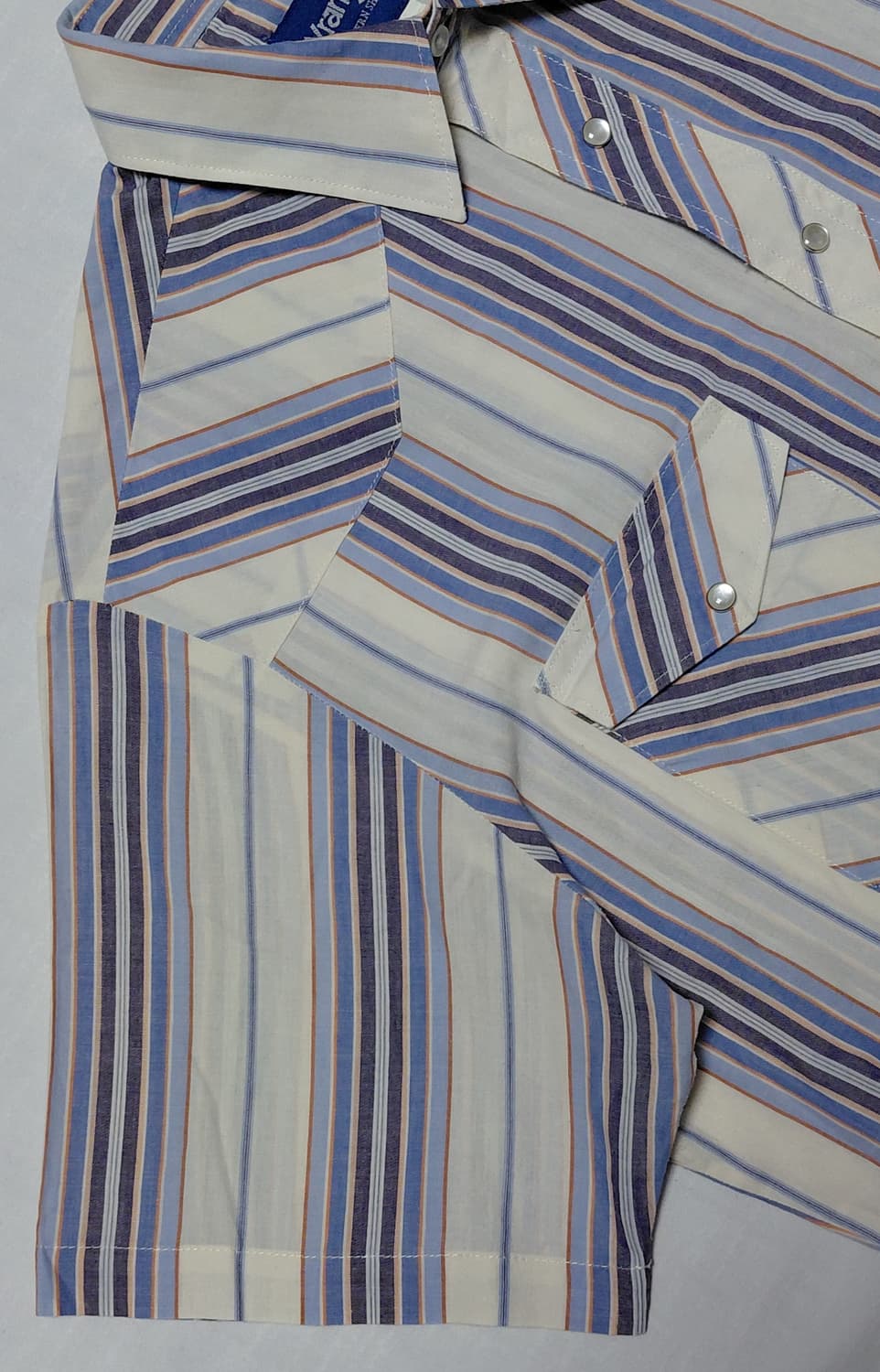 [L] 랭글러(Wrangler) 빈티지 웨스턴 멀티 스트라이프 반팔 셔츠 상품이미지3