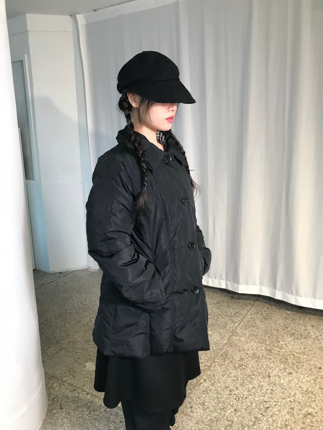 리버시블 체크 패딩자켓 상품이미지4