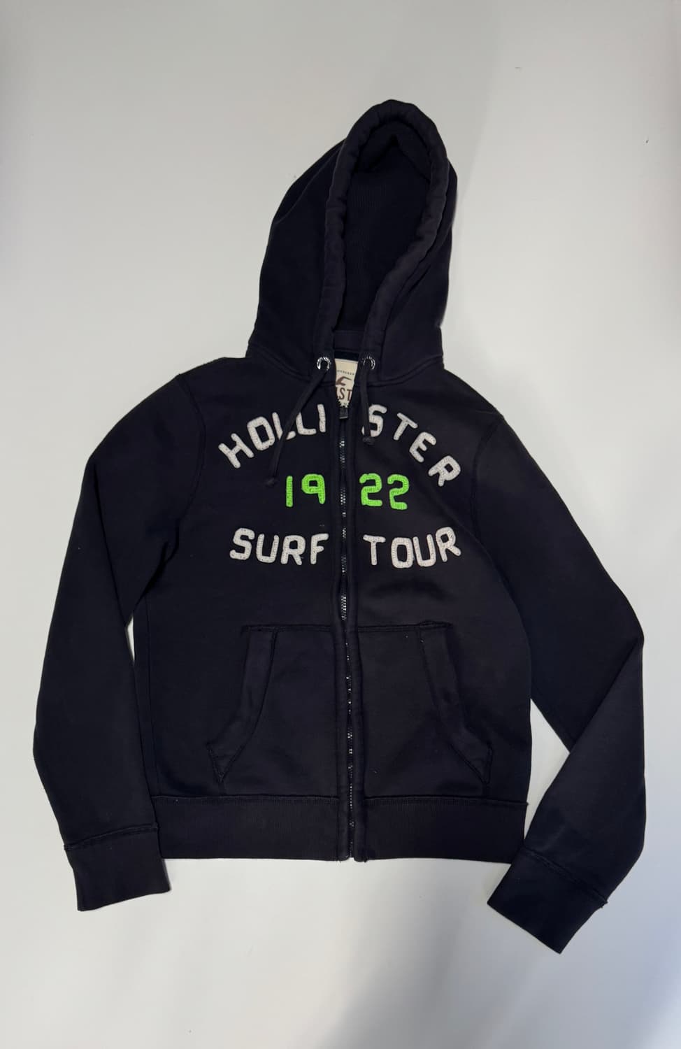 남녀공용! 홀리스터 스펠로고 네이비 기모 후드집업 상품이미지1