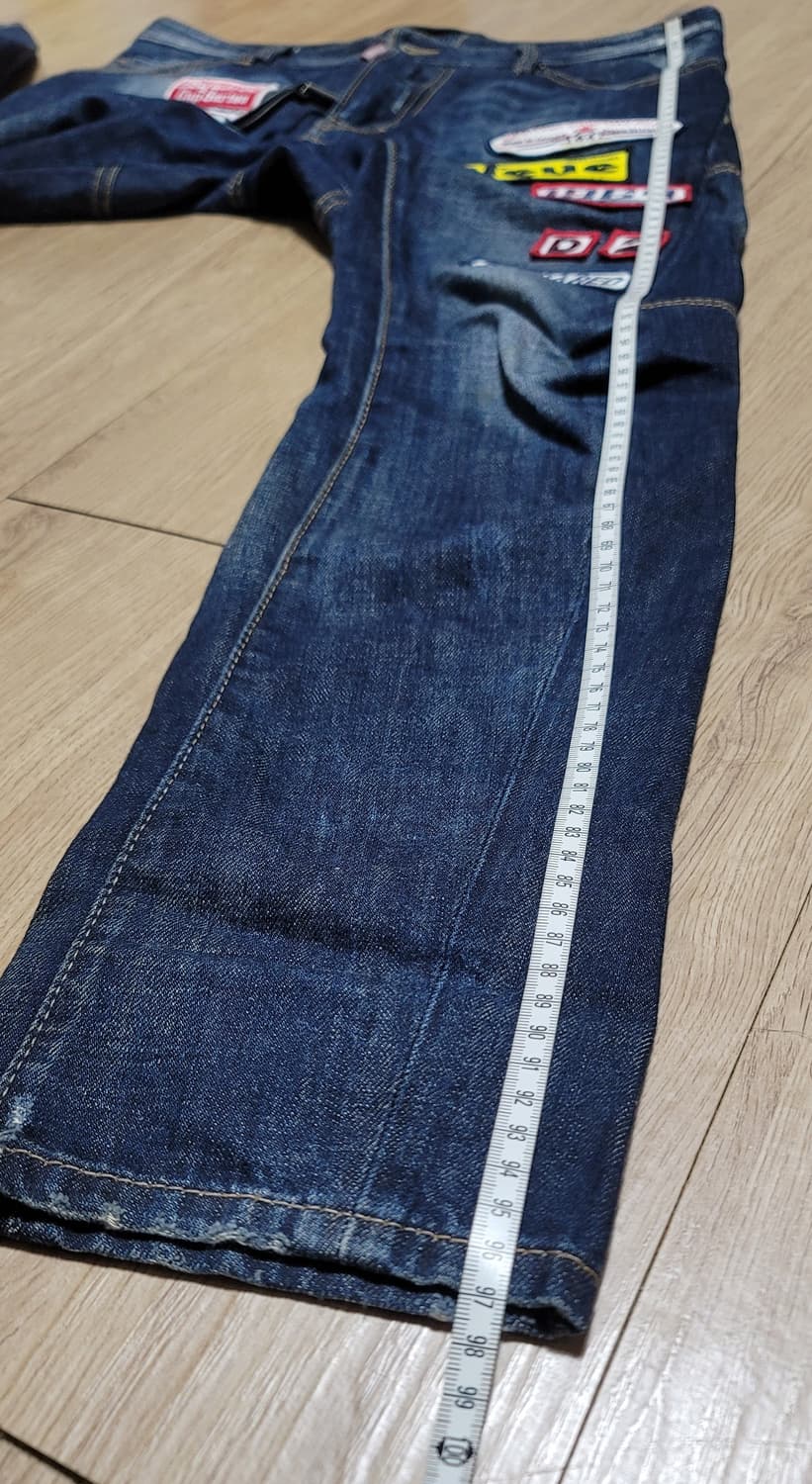 디스퀘어드2 모터 패치 와펜 타이디 바이커 데님 청바지 EU48 상품이미지7