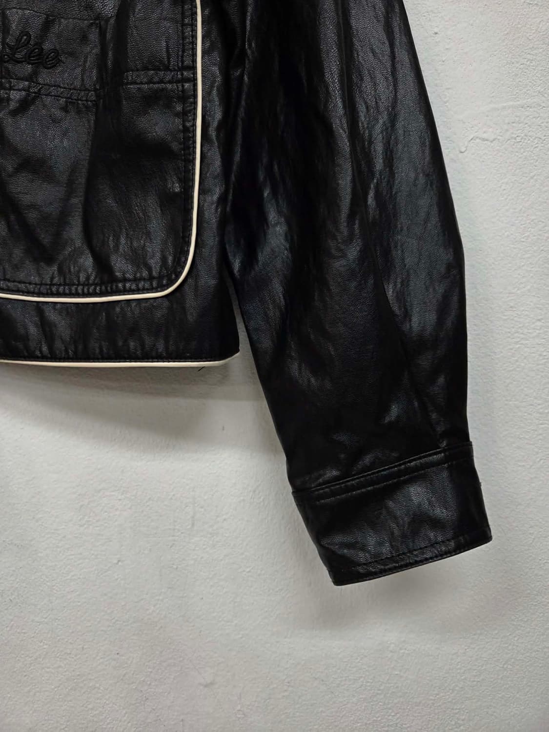 Lee 리 세미크롭 레더 자켓(S) 상품이미지5