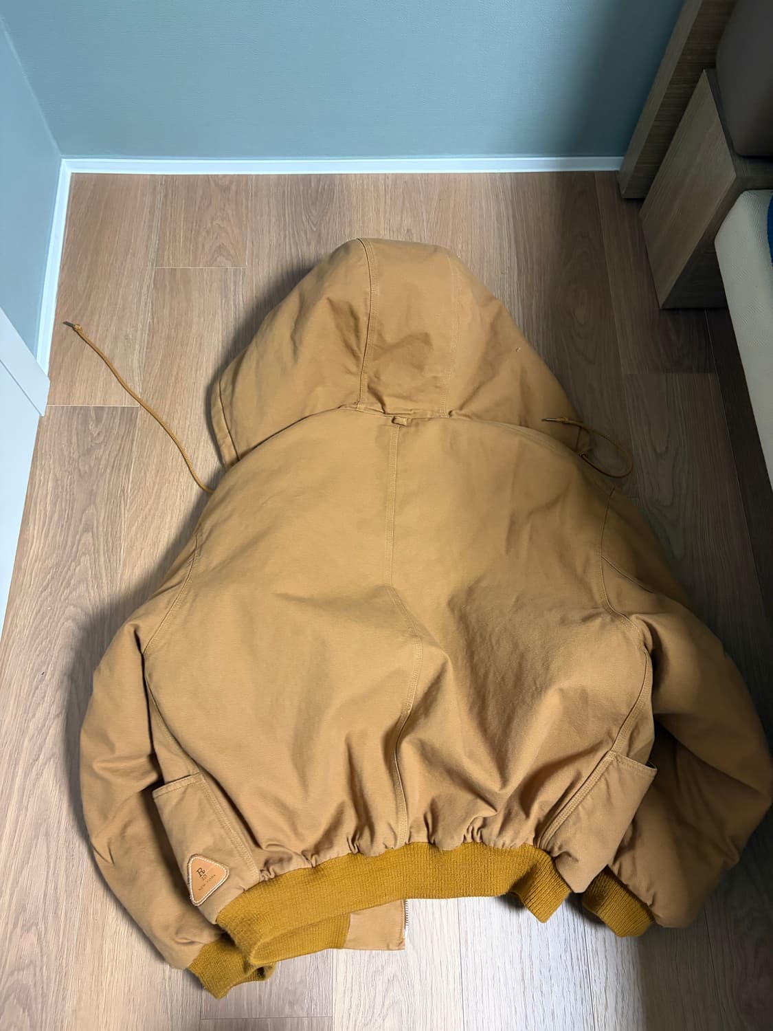 [M] R13 후드 봄버 탄컬러 상품이미지2