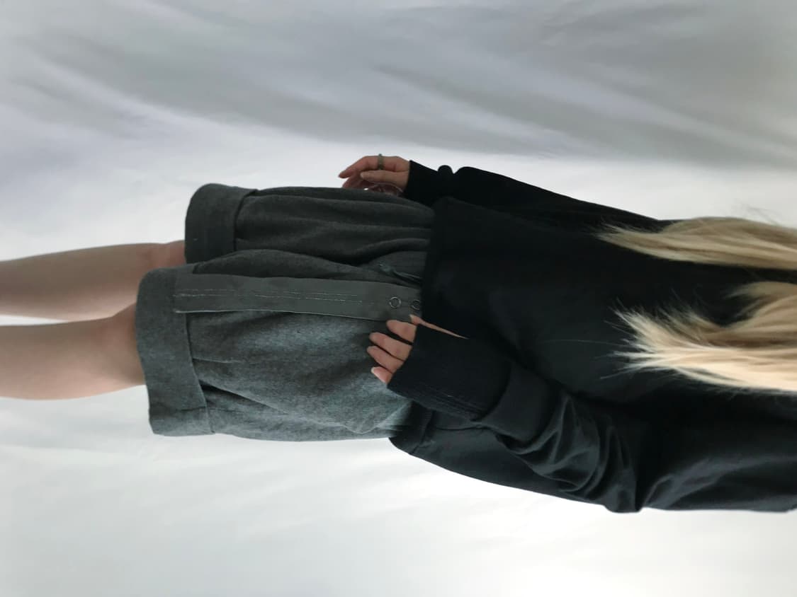 Winter wool belted half roll-up pants 상품이미지4