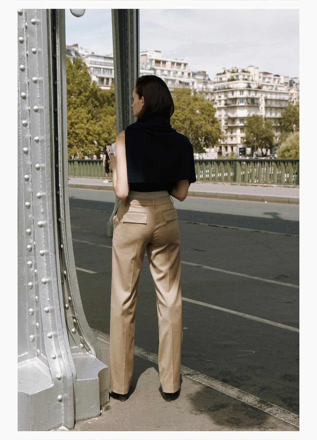 Avie muah 더블 웨이스트밴드 스트라이프 트라우저 상품이미지2