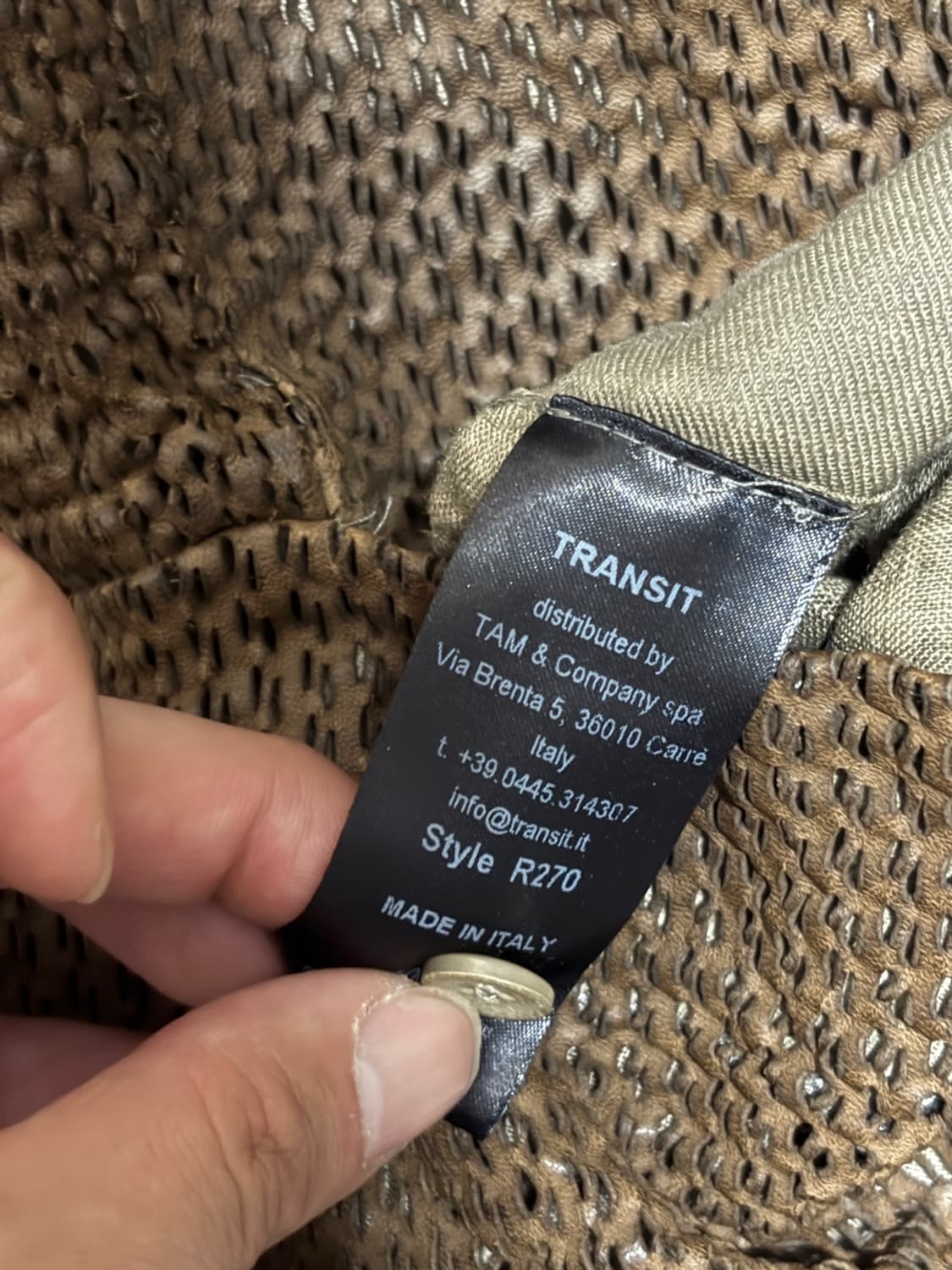 트랜짓 빈티지 메쉬 레더 리넨 자켓 상품이미지8