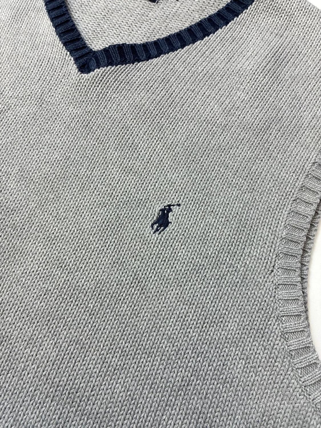 폴로 랄프로렌 90s 코튼 배색 니트 조끼 PN5077 상품이미지3