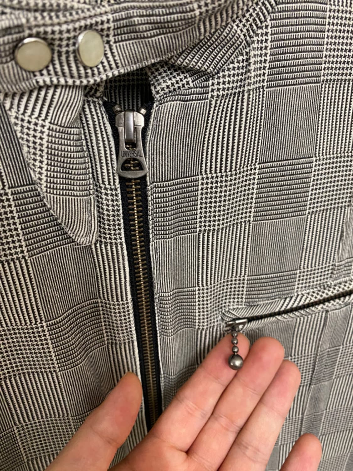 BEAMS glen check rider jacket 빔즈 라이더 자켓 상품이미지5