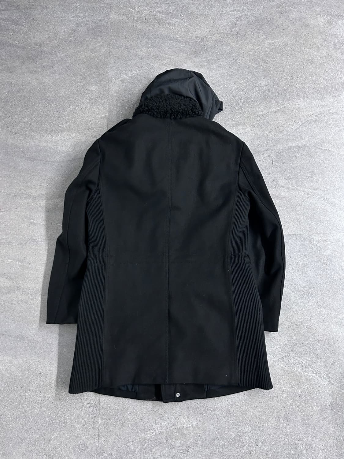 솔리드 옴므 히든 후디 하이넥 울 코트 상품이미지8