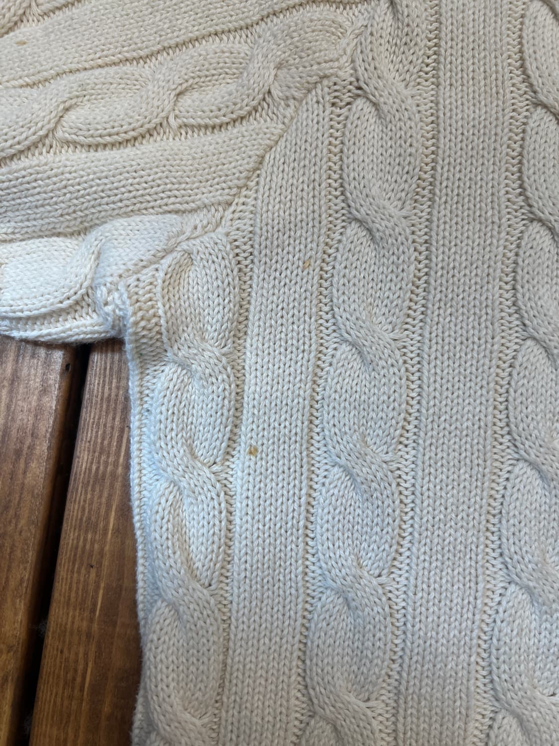 폴로 아이보리 꽈배기 반팔 니트 상품이미지8