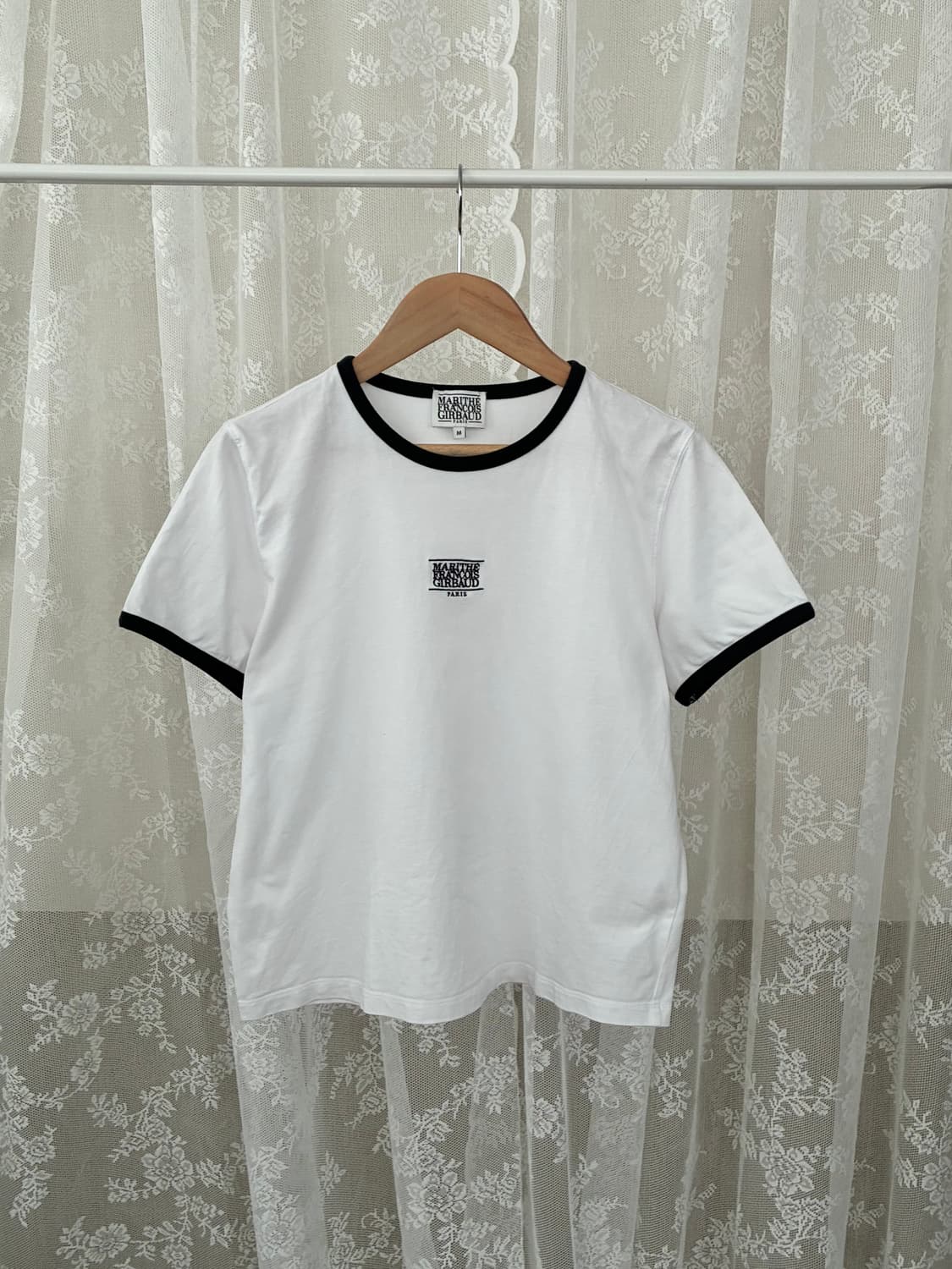 M) 마리떼 프랑소와 저버 링거 반팔 티셔츠 화이트 상품이미지1